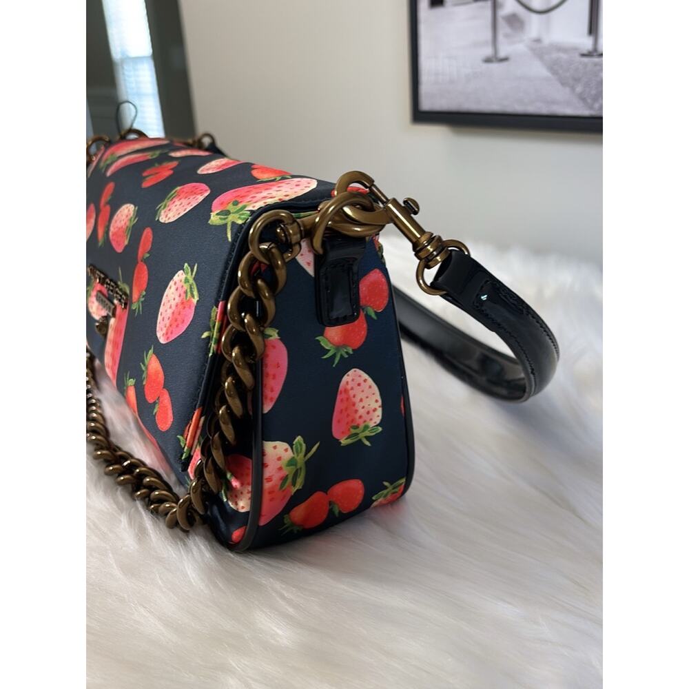 Kurt Geiger London Navy Strawberry Print Shoulder Crossbody Bag – - Picture 4 of 9